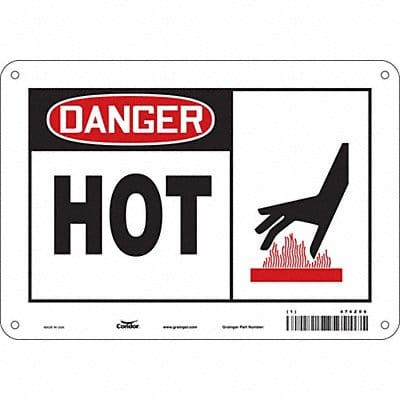 Danger Sign 7 in x 10 in Aluminum