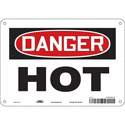 Danger Sign 7 in x 10 in Aluminum