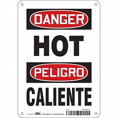 Safety Sign 10 in x 7 in Polyethylene