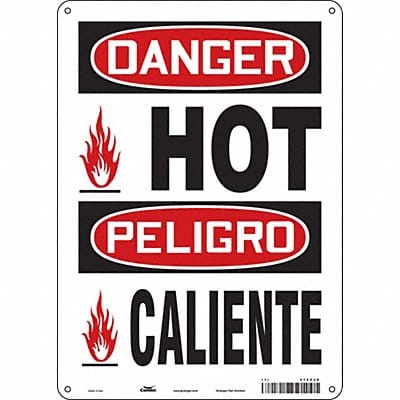 Safety Sign 14 in x 10 in Polyethylene