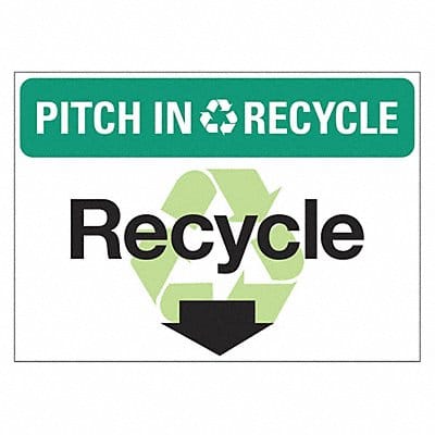 Eco Pitch In  Recycle Sign 10x14in PK5