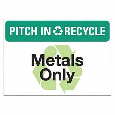 Eco Pitch In  Recycle Sign 10x14in PK5