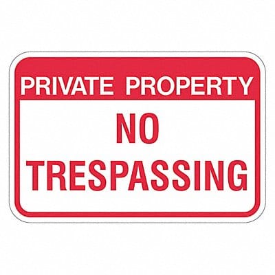 Property Sign 18 in Aluminum