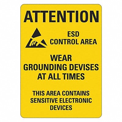 Grounding Attention Sign 14x10in PK5