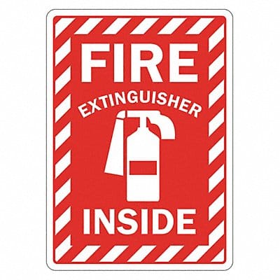 Rflct Fire Extinguisher Sign 10x7in Alum