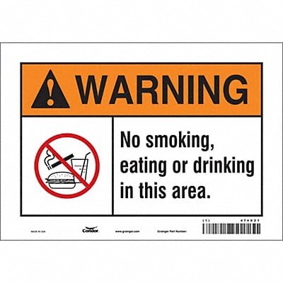 Safety Sign 7 in x 10 in Vinyl