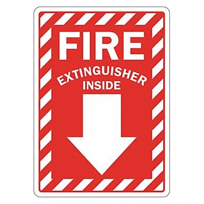 Rflctv Fire Extingsher Sign 14x10in Alum