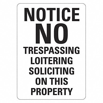 Rflctv No Trespassing NoticeSign 14x10in