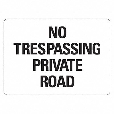 Rflctv No Trespassing Sign 10x14in Alum