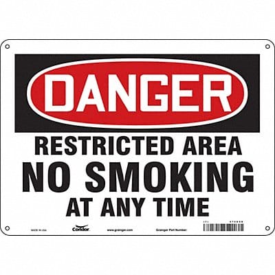 Safety Sign 10 in x 14 in Aluminum