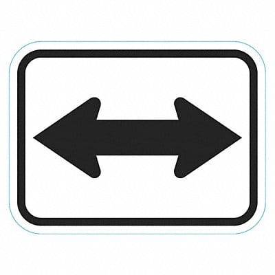 Arrow Double Traffic Sign 9 x 12