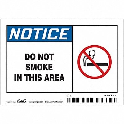 Safety Sign 3 1/2 inx5 in Vinyl