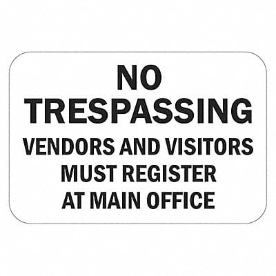 Rflctv No Trespassing Sign 12x18in Alum