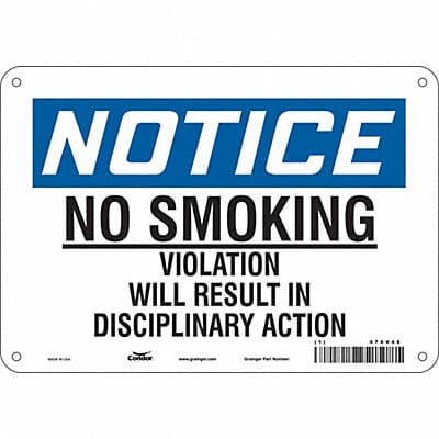 Safety Sign 7 in x 10 in Aluminum