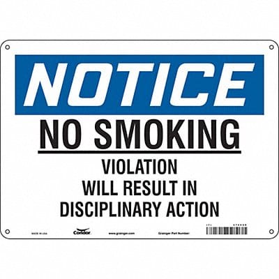 Safety Sign 10 in x 14 in Aluminum