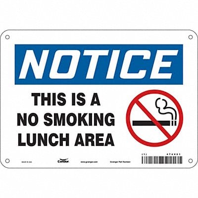 Safety Sign 7 in x 10 in Aluminum