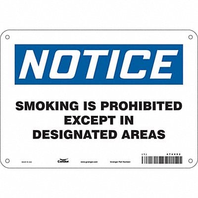 Safety Sign 7 in x 10 in Aluminum