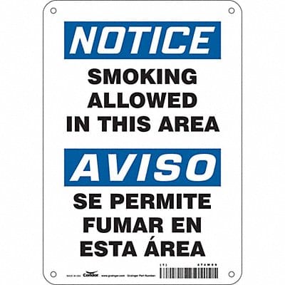 Safety Sign 10 in x 7 in Aluminum