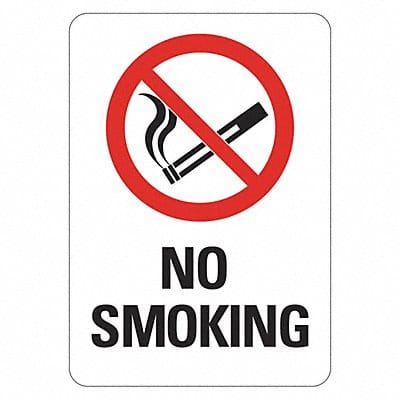 No Smoking Sign 10inx14in NonPVC Polymer