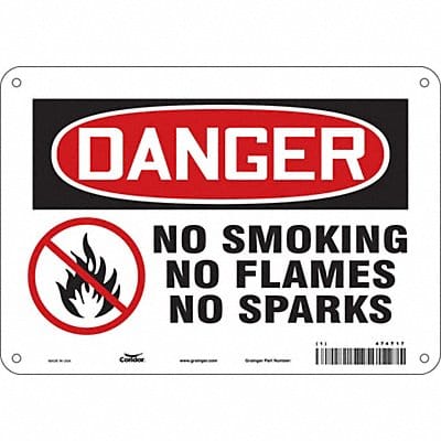 Safety Sign 7 in x 10 in Aluminum