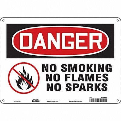 Safety Sign 10 inx14 in Polyethylene