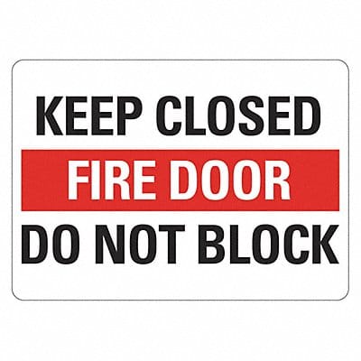 Eco Fire Door Sign 10 in x 14 in