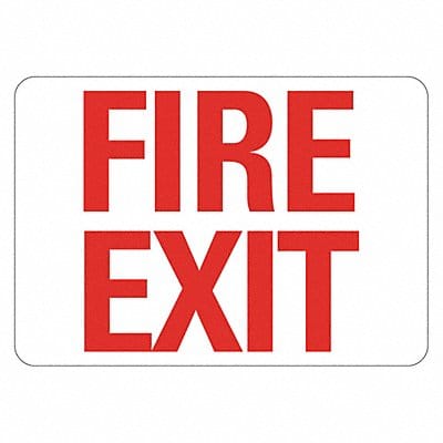 Reflective Fire Door Sign 10x14in Alumin