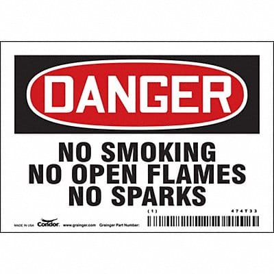 J6940 Safety Sign 3 1/2 inx5 in Vinyl