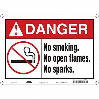 Safety Sign 10 inx14 in Aluminum