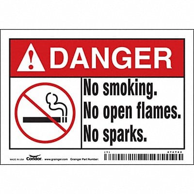 Safety Sign 3 1/2 inx5 in Vinyl