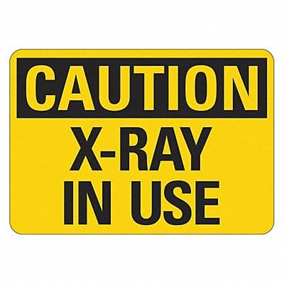 Radiation Sign 7 inx10 in Plastic