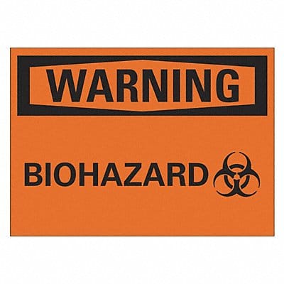 Biohazard Sign 7 inx10 in Plastic