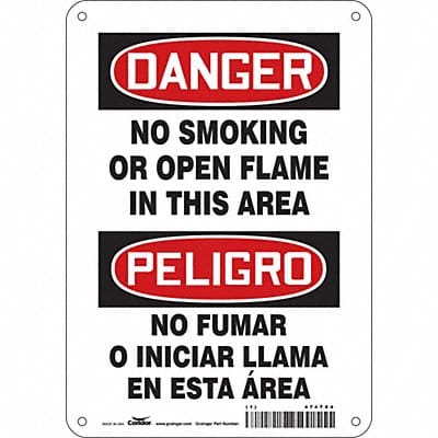 Safety Sign 10 in x 7 in Polyethylene