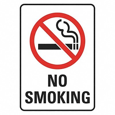 No Smoking Sign 7x5in Reflctv Sheet PK2