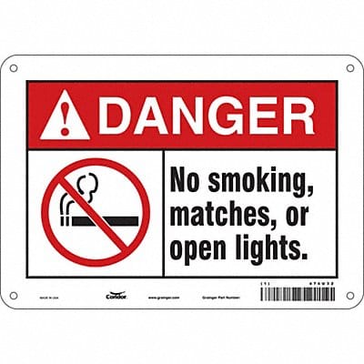 Safety Sign 7 in x 10 in Aluminum