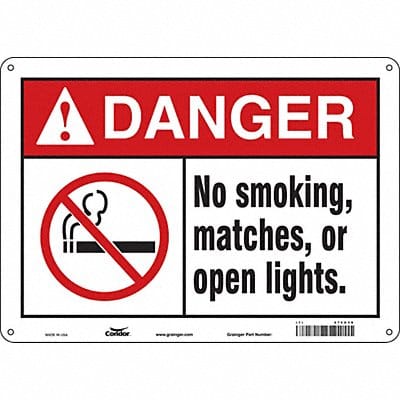 Safety Sign 10 in x 14 in Polyethylene