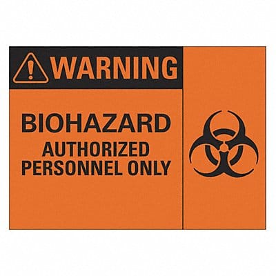 Biohazard Sign 7 in x 10 in Aluminum