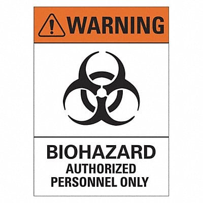 Biohazard Sign 10 inx14 in Plastic