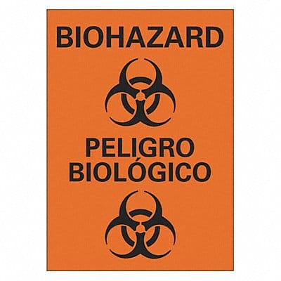 Biohazard Sign 14 inx10 in Plastic