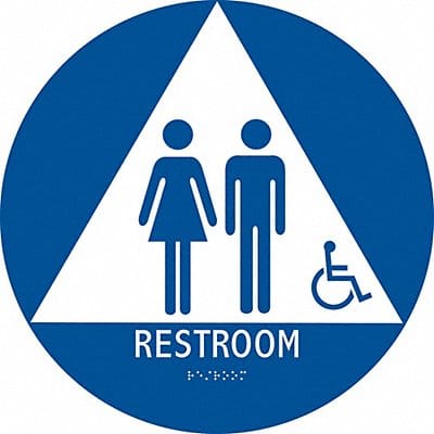 ADA Braille Facility Sign 12x12in Plstic