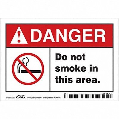 Safety Sign 3.5in x 5in Vinyl