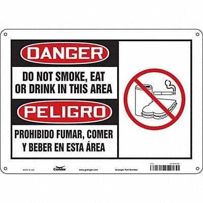 Safety Sign 10 in x 14 in Aluminum