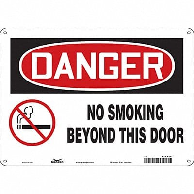 Safety Sign 10 in x 14 in Aluminum