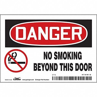 Safety Sign 3 1/2 inx5 in Vinyl