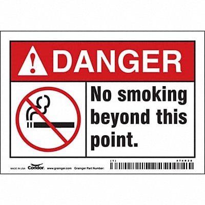 Safety Sign 3.5in x 5in Vinyl