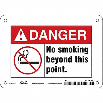 Safety Sign 5 in x 7 in Vinyl