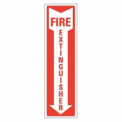 Fire Extinguisher Sign 14x4in Rflctv