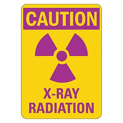 Radiation Sign 10inx7in Non-PVC Polymer