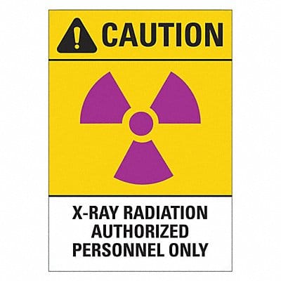 Radiation Sign 10inx7in Non-PVC Polymer