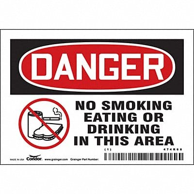 Safety Sign 3 1/2 inx5 in Vinyl